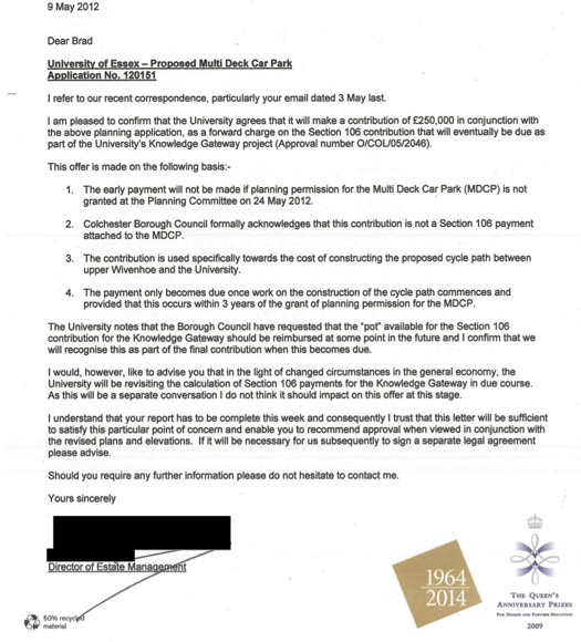 University of Essex Car Park FOI's